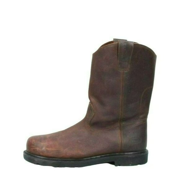 Men's Brown Leather Boots - Picture 1 of 9